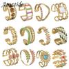 Atoztide Charm Vintage Rings For Women Stainless Steel Gold Color Adjustable Open Retro Ring Anillo Jewelry Gift Dropshipping