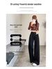 Women's Plus Size High Waist Black Micro Flare Jeans - Pear Shape, Wide Leg, Floor Length, Spring/Summer.