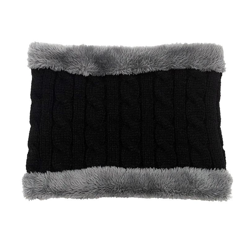 Adult Winter Wool Hat, Men'S Velvet Knitted Hat, Women'S Pullover Scarf, Two-Piece Hat Scarf