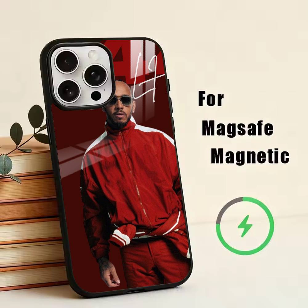 44 L-Lewis H-Hamilton Phone Case For iPhone17,16,15,14,13,12,11 Plus,Pro Magnetic with Magsafe Wireless Charging