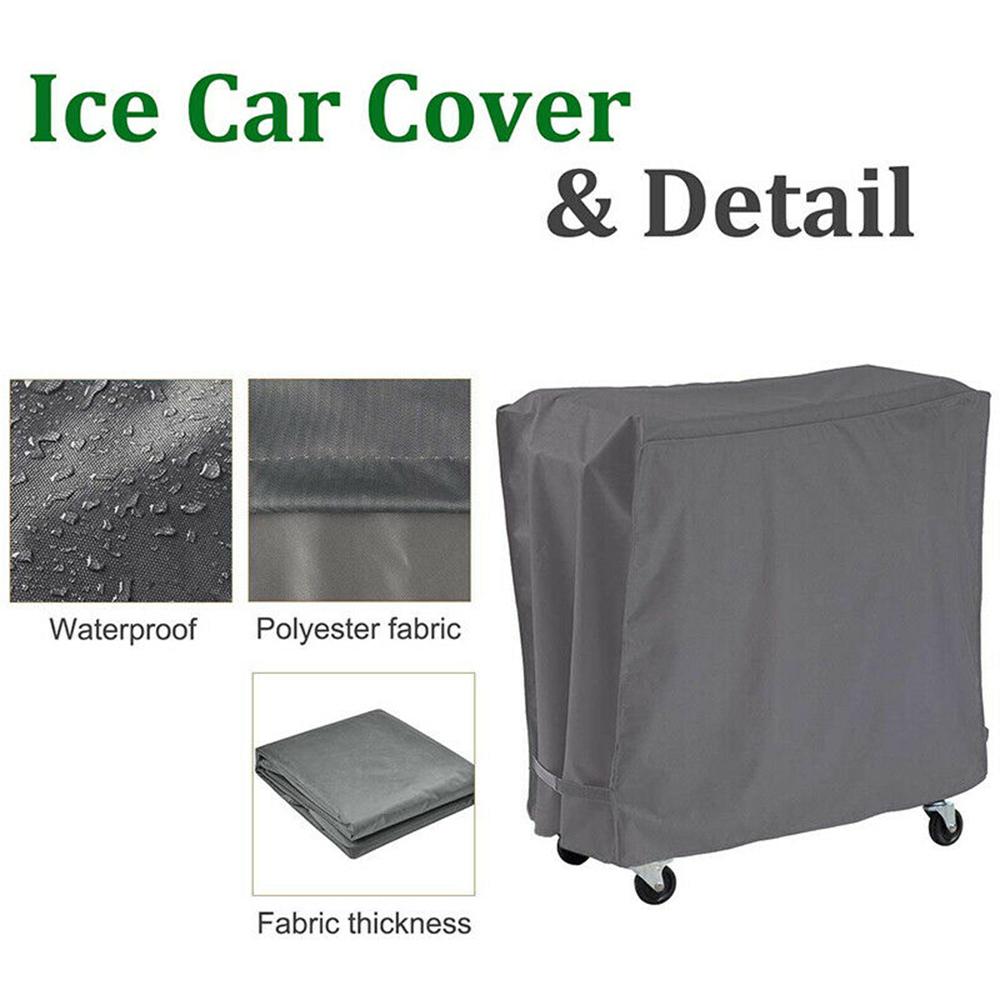 Useful Cooler Cart Cover 420D Oxford Cloth 80 Quart Rolling Coolers 86*48*79cm Gray Supplies With UV Coating-Fits New