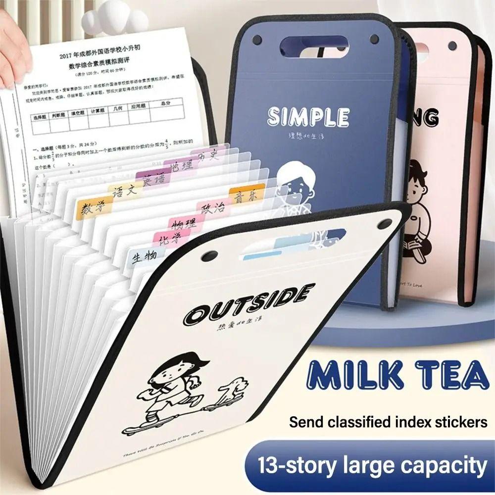 

Large Capacity Student Homework Orginizer 13 Layers Test Paper Storage Bag Office Supplies style 1