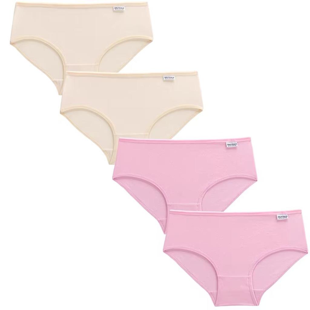 4Pcs/Lot Candy Color Kid Girls Panties Cotton Women's Panties 12-18 Years Old