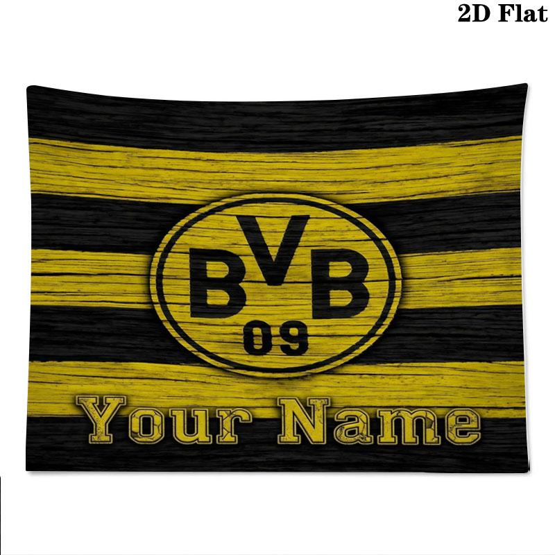 Borussia Custom Name Wall Tapestry Aesthetic Wall Hanging Printed Fabric Blanket Decorative Tapestries for Bedroom Living Room Home Decor