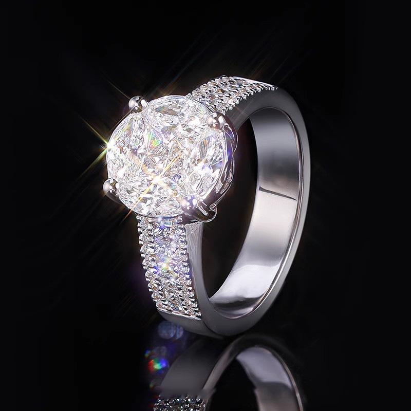 

Elegant White Cubic Zirconia Ring For Women 925 Silver Plated Fashion Wedding Party Jewelry Crystals Gift 6