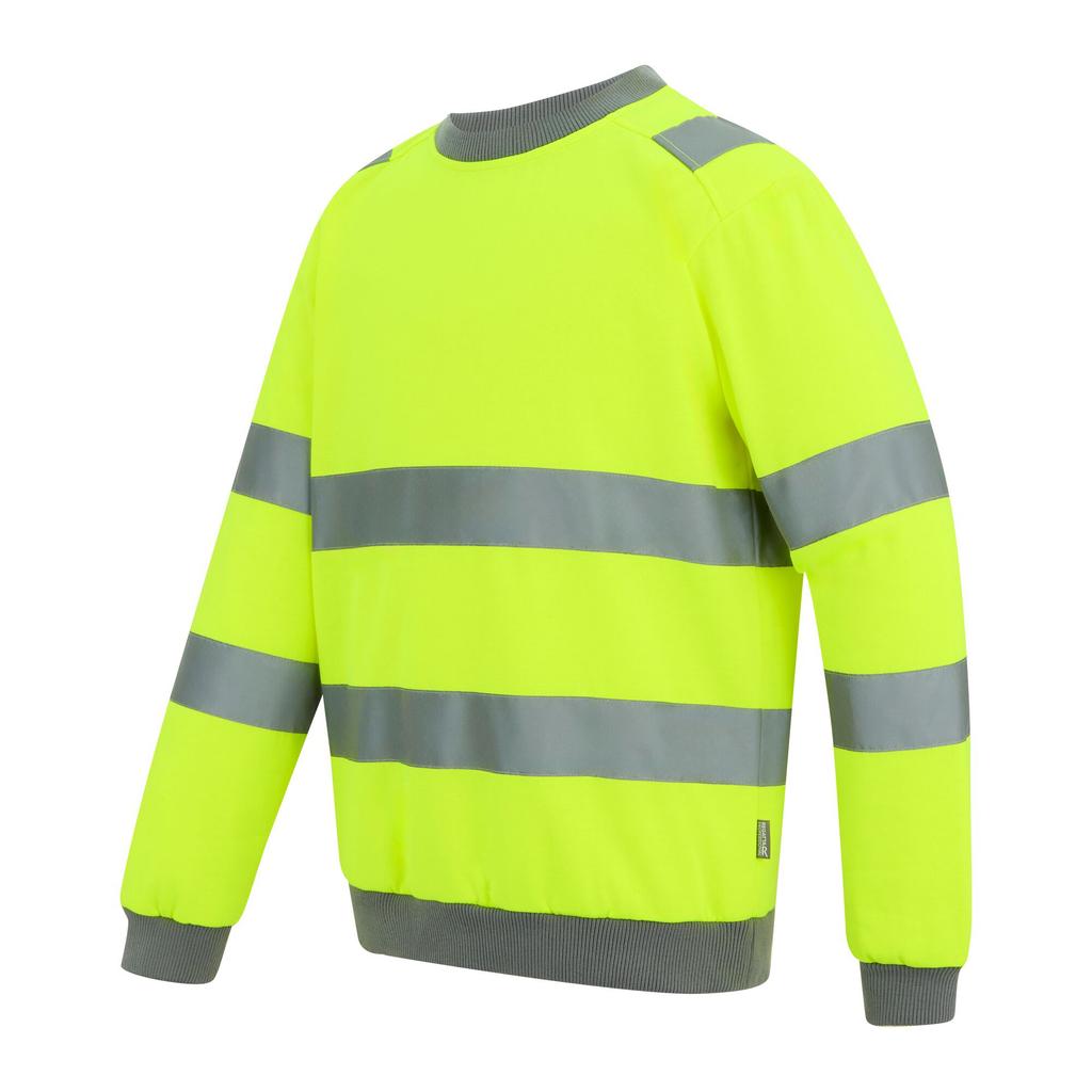 Regatta Professional Mens Pro Contract Hi-Vis Crew Neck Sweatshirt