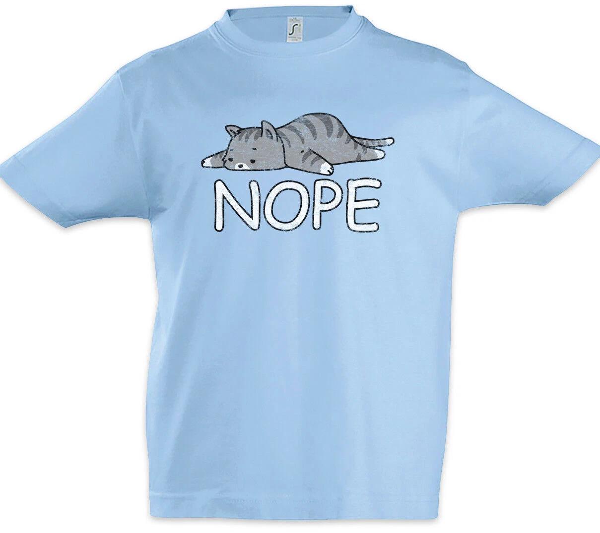 Nope Cat Kids Boys kids boys T-Shirt Meow Cat Cats Love Fun Grumpy Love Cats Meow 100