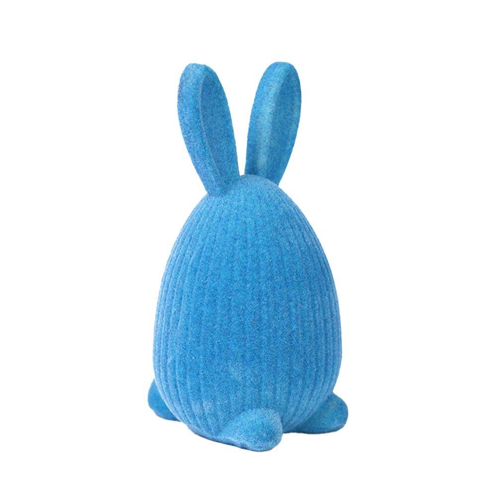 Multicolor Miniature Knickknacks Resin Cartoon Buuny Statue Easter Egg Rabbit Desktop Ornament