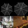 Superjätte Stretchig Spindelnäts Spindelnätsdekor Perfekt för Halloweenfest Spökhus Läskiga Rekvisita Skräckträdgård Utomhusdekoration