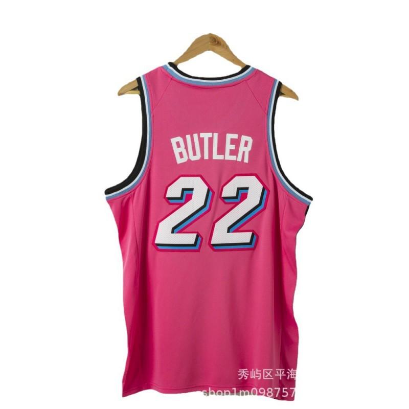 Camisa de Basquete Masculina Jimmy Butler 22 Miami Heat Costurada Roupa de Fã Roupa Esportiva Top Atlético Respirável