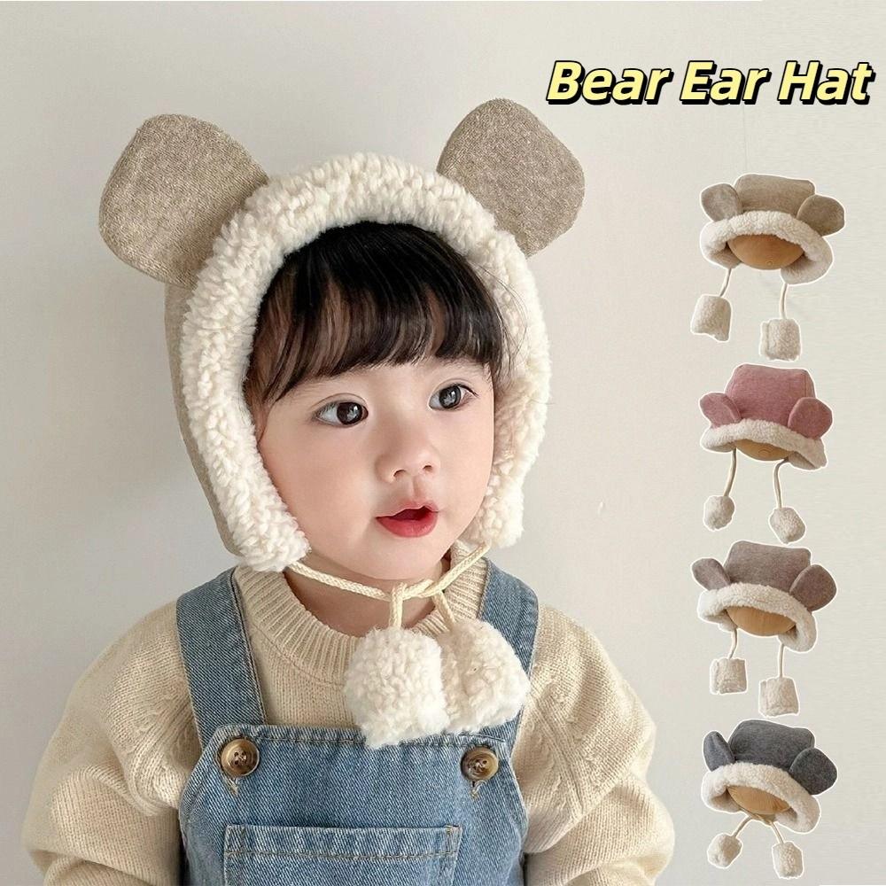 Winter Bärenohren Mütze Fleece Ohrenschutz Mütze Kawaii Baby Beanie Mütze Kleinkind