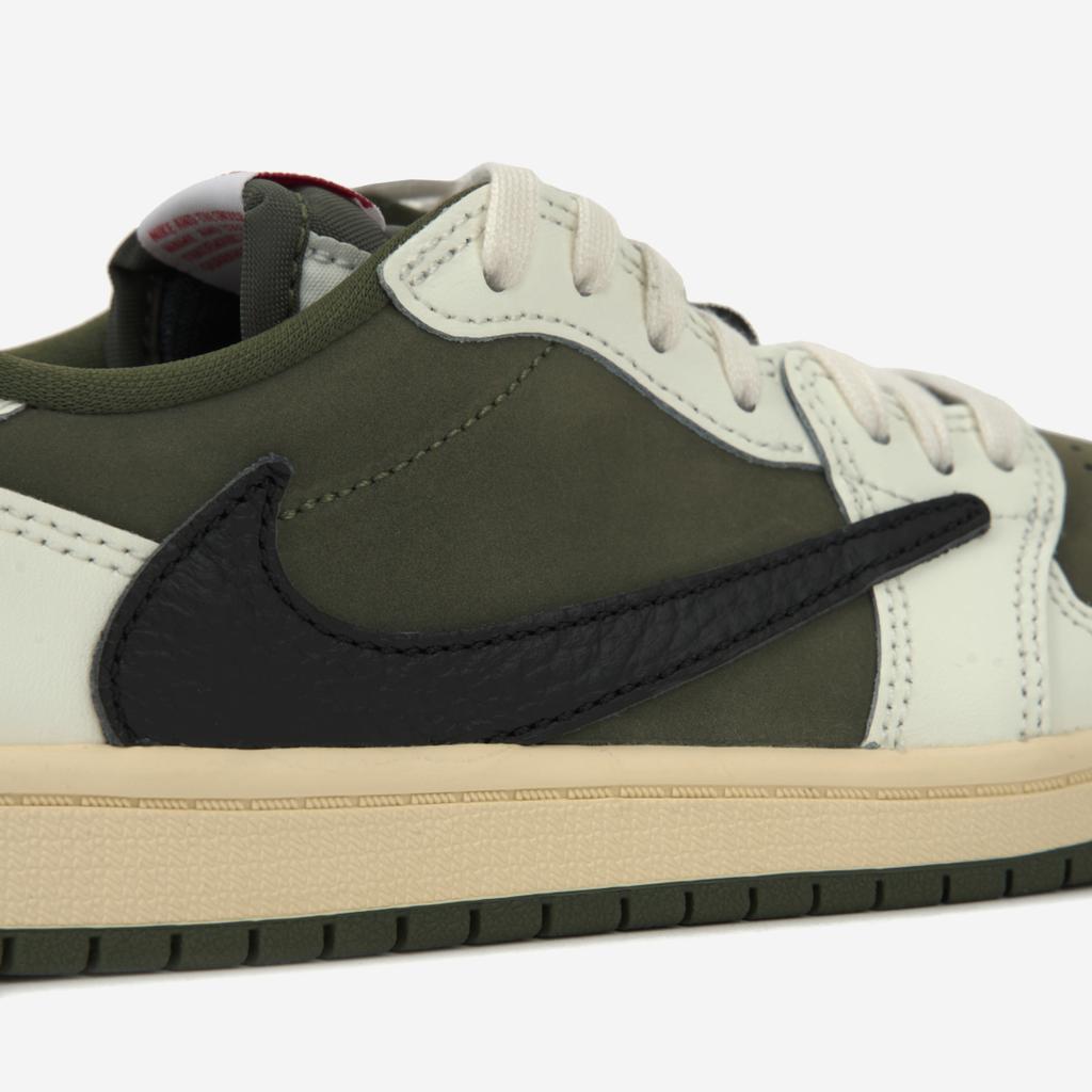 Travis Scott X Air Jordan 1 Retro Low OG SP PS Reverse Olive / Medium Olive Kids Sneakers Green Black Sail DO5442-200