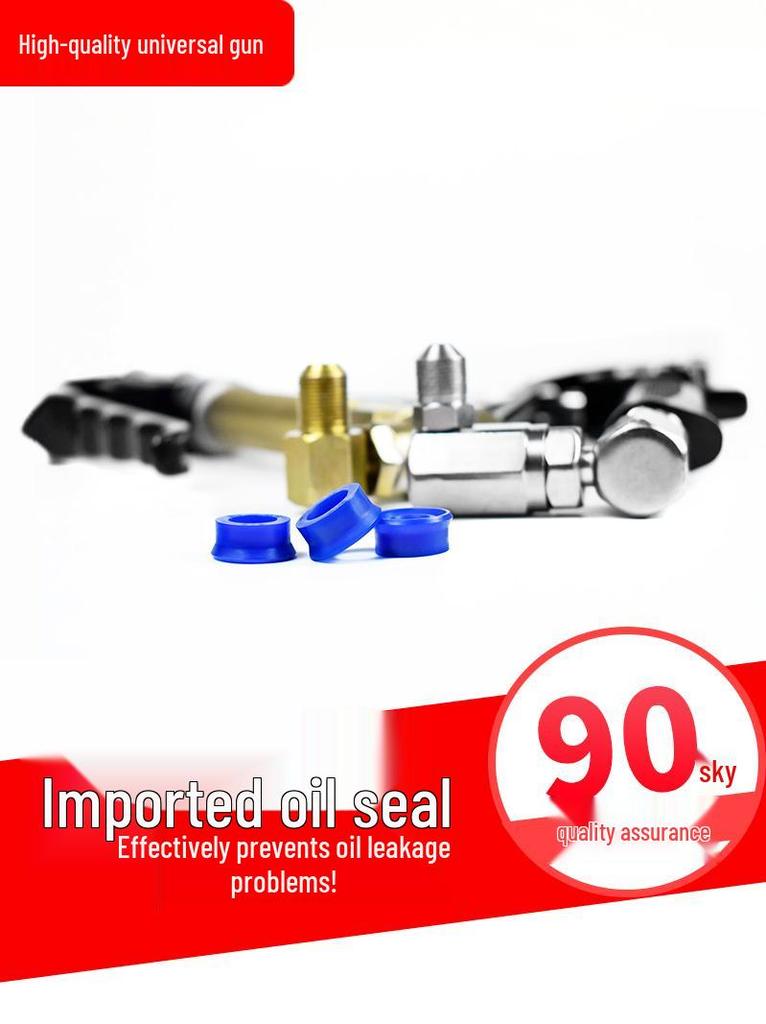 Yellow Universal High-Pressure Pneumatic Grease Gun with Leak-Proof Handle and Electric Nozzle Accessories