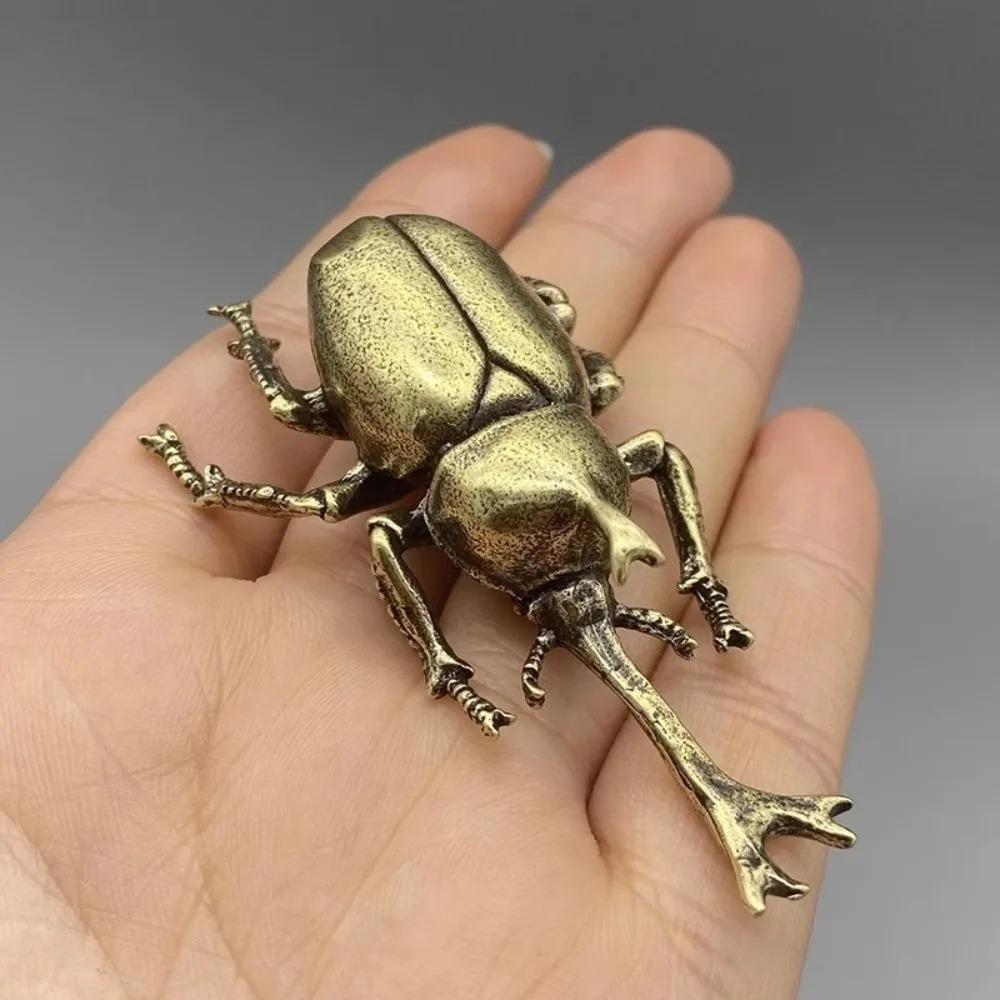 Brass Unicorns Beetles Figurine Retro Tea Pet Ornament Desk Decoration Collectible Gift Home Decor Home Accessories Fairy Garden