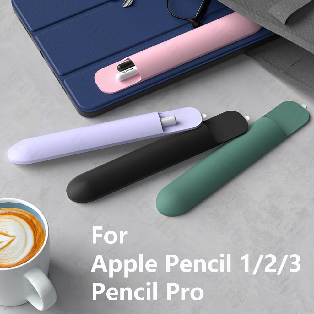 Sticky Stylus Pen Holder for Apple Pencil 3 2 1 Self Adhesive Sleeve Attached Pouch Bag Sleeve Pencil Pro Case Holder for Huawei Samsung Xiaomi Pencil