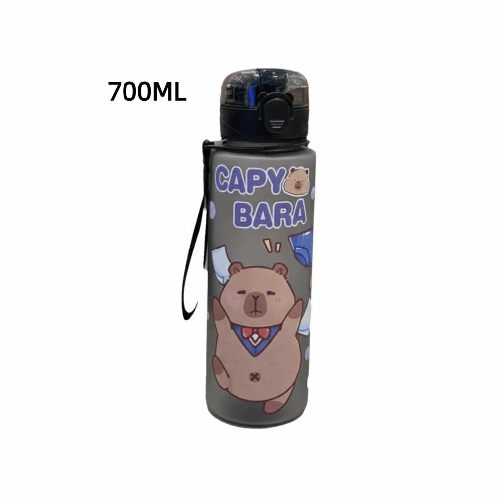 Plastic Straw Leakproof Straw Cup Carry Strap Sports Water Bottle Capybara Water Bottle  Travel