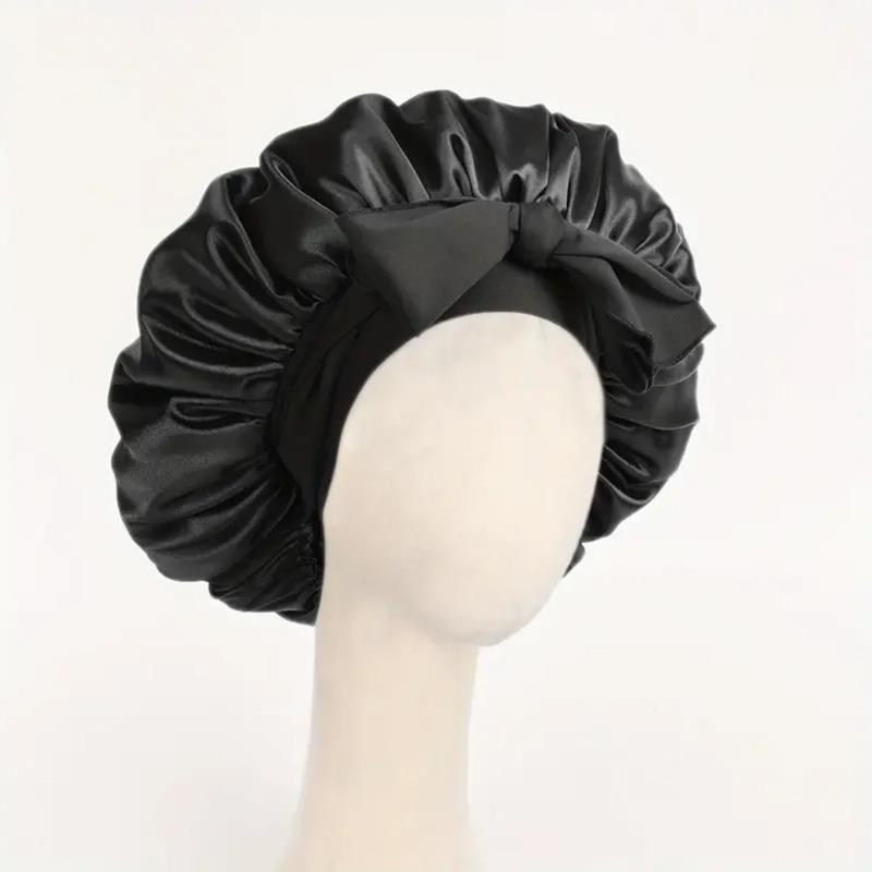 Satin Bonnet Silk Bonnet Adjustable Bonne for Sleeping Hair Bonnet with Tie Band Bonnets for Women Men Hair Wrap