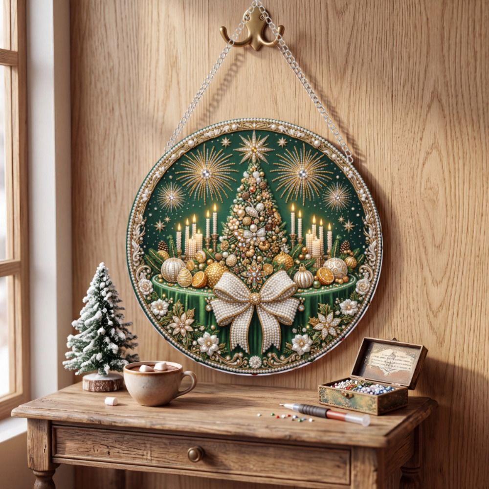 Pearl Beads Diamond Painting Ornament DIY Diamond Painting Pendant  Home Wall Hanging