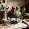 Organizer Container Chicken Design Egg Collecting Basket Resin Rustic Egg Organizer Cute Egg Storage Basket Living Room