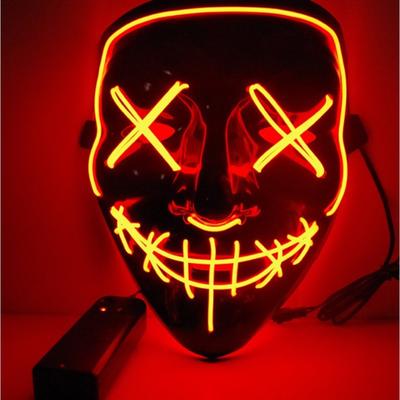 Poptrend Maschera di Halloween Maschera Luminosa a LED Maschera Spaventosa per Festival Cosplay Costume di Halloween Feste in Maschera Carnevale Regalo