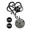 Perfect Memorial Gift for Pet Lovers - 1pc Metal Heart-Shaped Paw Print Metal Wall Art for Indoor/Outdoor Decor