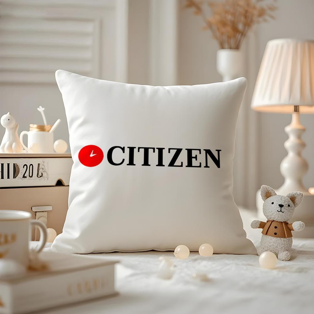 Citizen Cushion Cover Anti-dustmite Pillowcase Invisible Zipper Silky Short Plush Sofa Cushion Cover