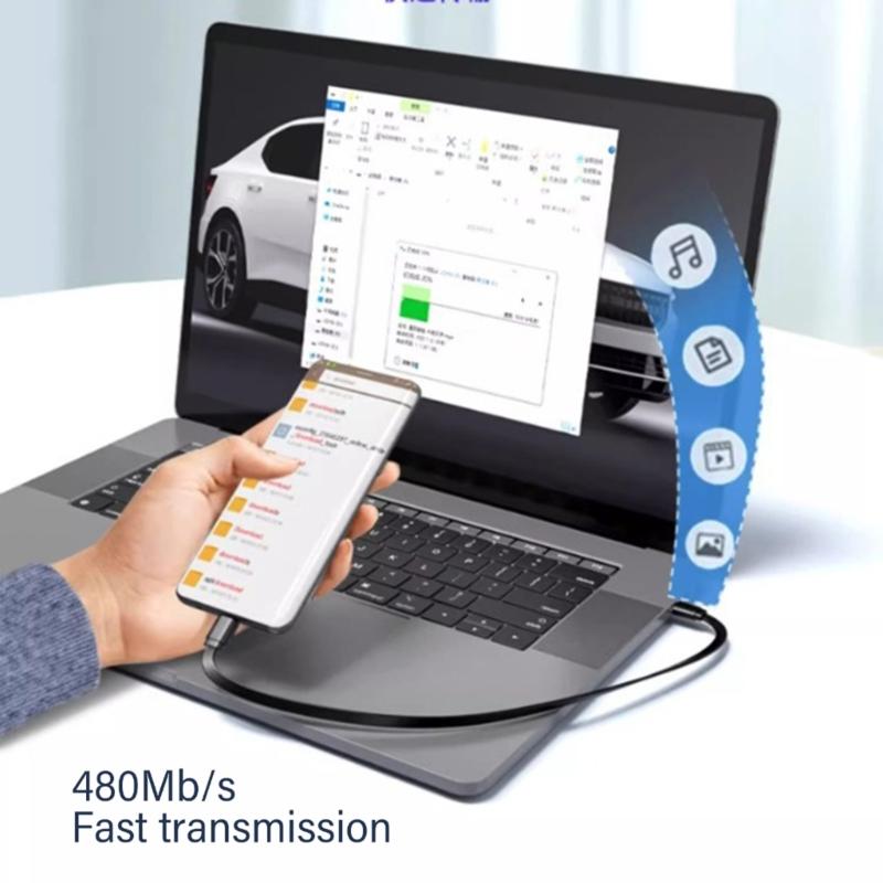 65W USB C to USB C Cable Fast Charging Wire Right Angle USB C Male to Male/Female Data Syncing Cable for Gaming Laptop