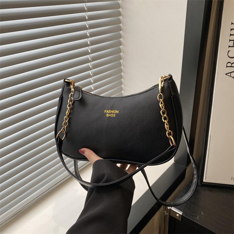 Underarm Bag Women's New Trendy Fashion Shoulder Handbag Texture Women's Spring Lychee Pattern Work Small Bag