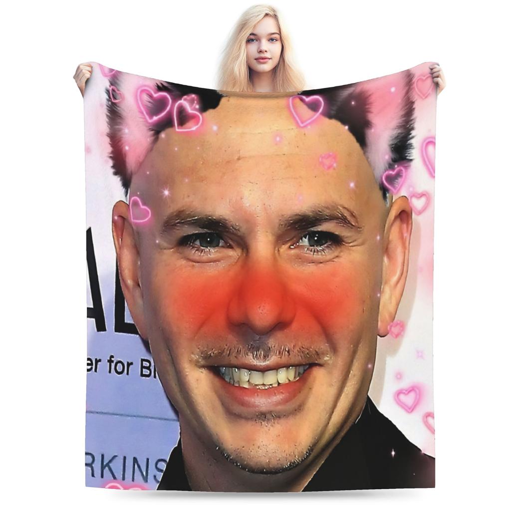 Mr Worldwide Pitbull Sänger Decke Samt Dekoration Dollar Live Lache Liebe Dünne Überwurfdecke für Bettwäsche Schlafzimmer Tagesdecke