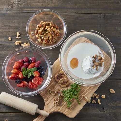 HARIO Heat-resistant Glass Bowl Set of 3 900ml/1500ml/2200ml Mixing Bowl Cooking Ball Present Gift MXPN-3704