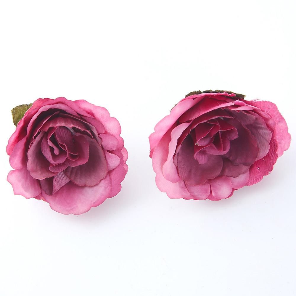 10/20Pcs Artificial Flower Heads Home Room Decoration Bridal DIY Flower Wreath Craft Handmade Gift Box Wedding Decor Accessories