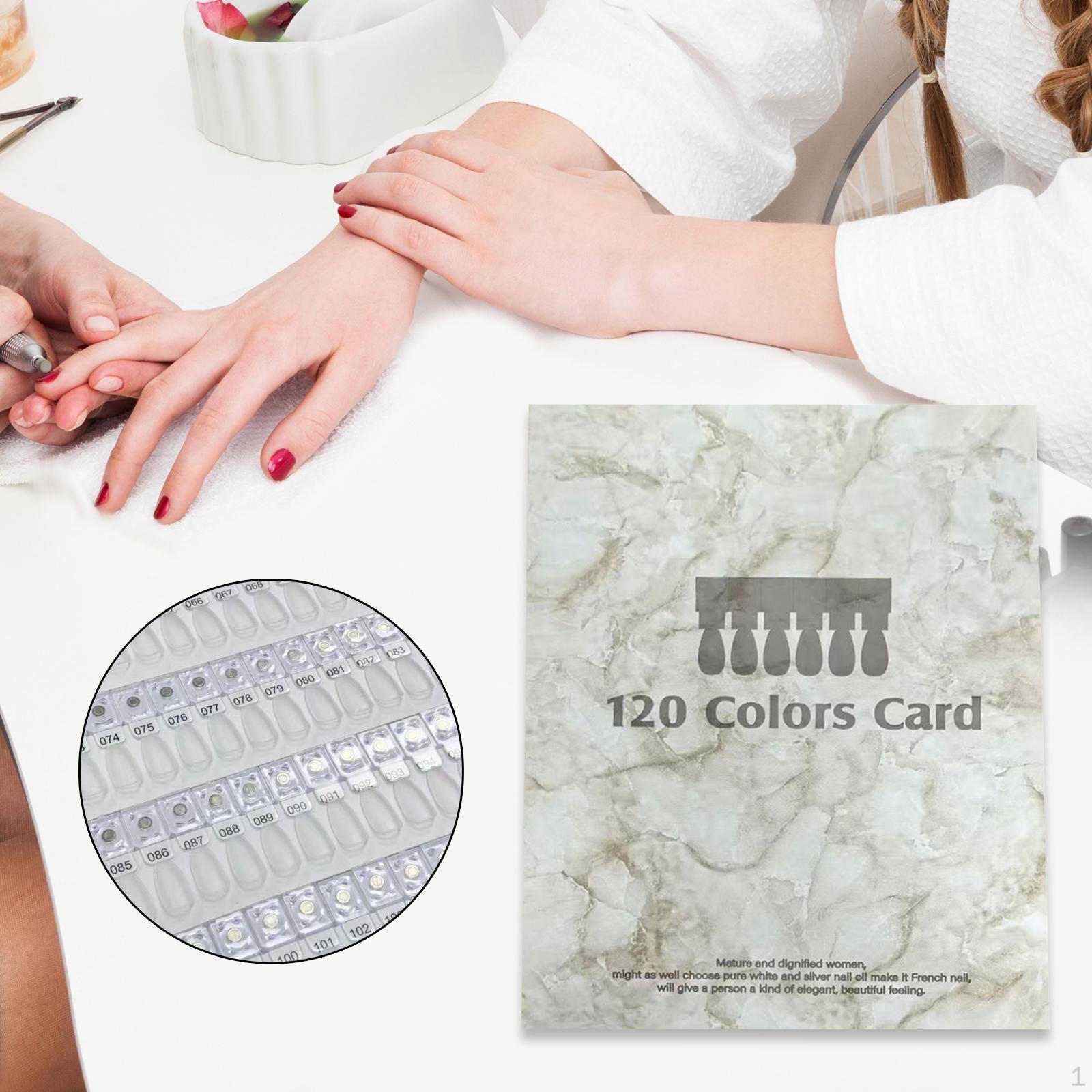 

120 Nail Color Swatches Book Manicure Tool for Polish Gel Display Chart Salon серый