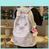 Korean Style Student Backpack With Lightweight Nylon Material For College And Teens