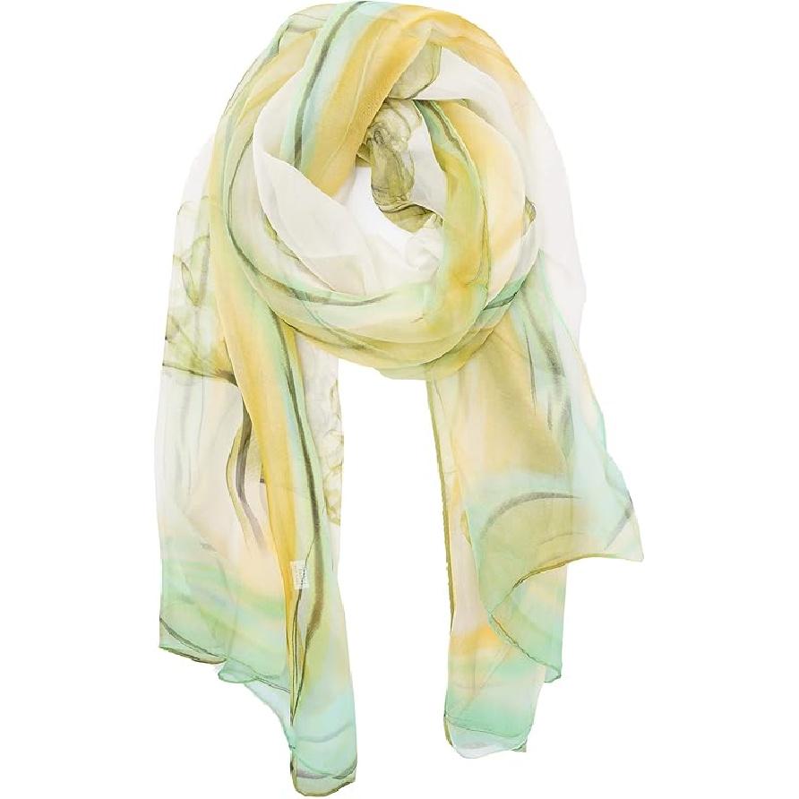 TWÓJ UŚMIECH Damski/Kobiecy Lekki Szal Szal z Mieszanki z Nadrukiem Kwiatowym/Jednokolorowy Na Sezon Wiosenno-Letni