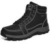 2024 Autumn/Winter Large Size Martin Boots - High Top, Casual Cotton Hiking & Workwear Shoes