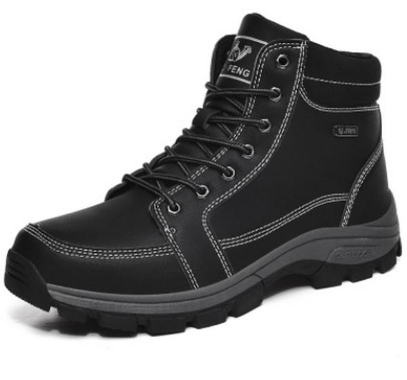 2024 Autumn/Winter Large Size Martin Boots - High Top, Casual Cotton Hiking & Workwear Shoes