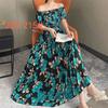 Off-Shoulder One-Neck Cotton Silk Dress Children's Summer Dress Bohemian Island Vacation Dress Travel Beach Dress