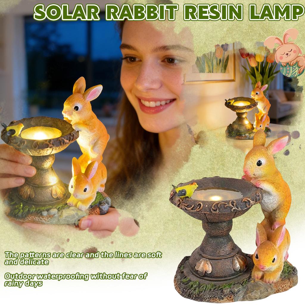 Solar-powered Resin Ornaments,  Animal Statues, Handicrafts, Garden And Courtyard Decorative Ambient Lighting.
