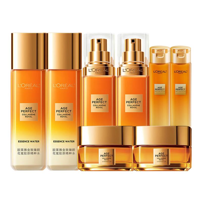 Loreal Paris Little Honey Pot Cream Golden Nourishment Lightening Firming LOreal Gold Beauty Nectar Luxurious Series-Nectar Water Emulsion Set золотой