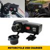 Dual Port Charger USB Power Socket Outlet Plug Waterproof Adapter For Motorcycle