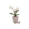 JELLYCAT Botanical Series Cute White Orchid Companion and Soothing Doll Plush Doll 27cm High