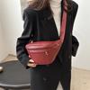 Foreign Style 2025 Spring New Retro PU Woven Women's Fanny Pack, Popular Shoulder Messenger Bag This Year, Trendy Breast Bag