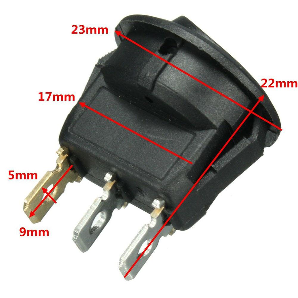 1 Pcs Rocker ON/OFF Switch For Parking Reversing Reverse Sensor Illuminated Round 12V 20A 30mm*20mm*20mm