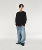 SIGNATURE Raglan Rolling Crewneck Knit [Black]