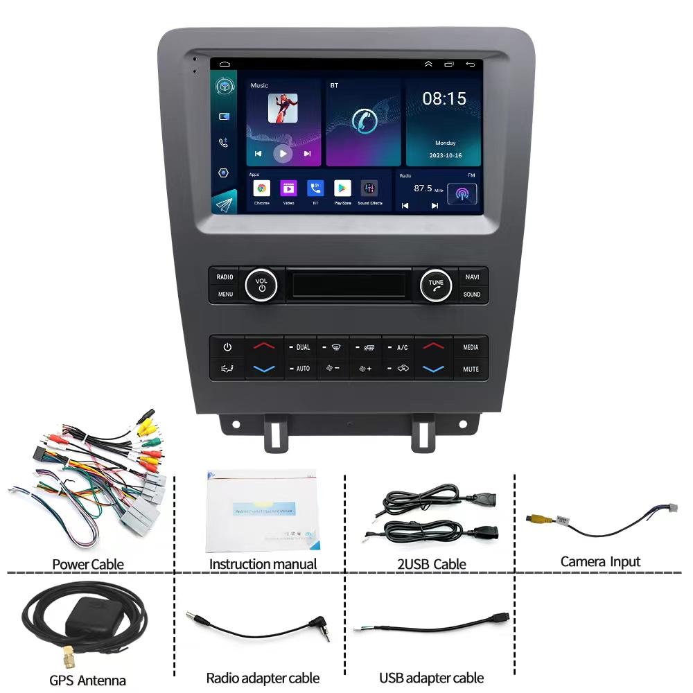 9" For Ford Mustang 2010-2014 Stereo Radio GPS Navigation 4+32G Wireless Carplay