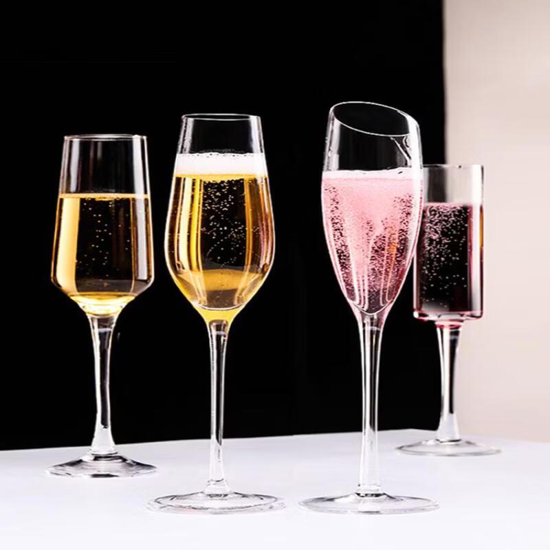 Elegant Crystal Champagne Flute Set