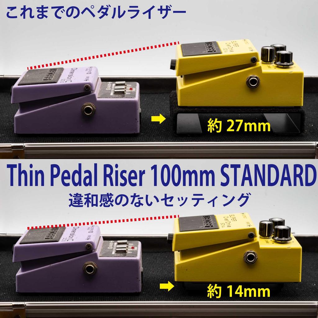 Thin Pedal 100mm Compact Pedal Riser for Effects