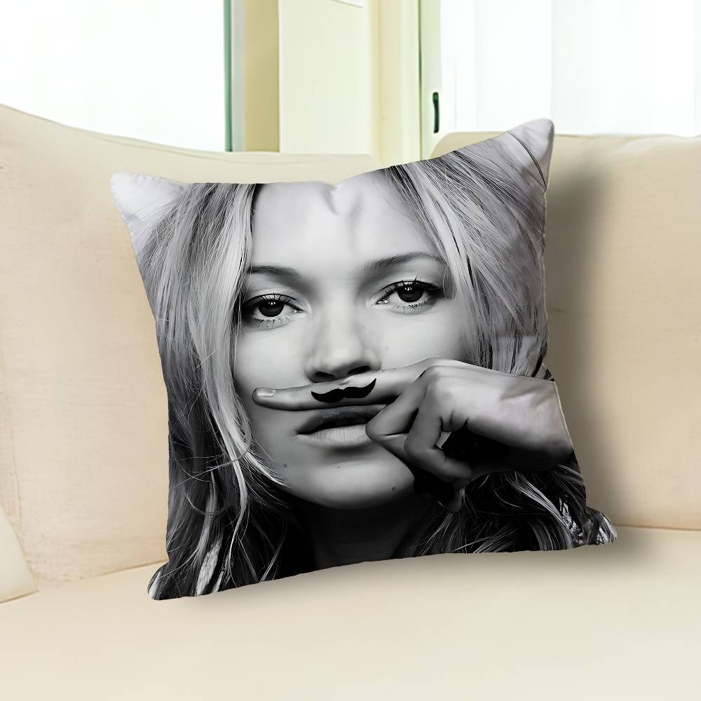 Model K-Kate M-Moss Pillow Cases for Bedroom Living Room Sofa Home Decor Polyester Cushion Cover with Zipper