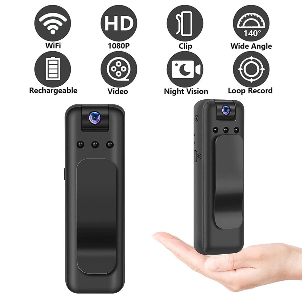 HD 1080P Mini Camera Portable Small 180°Digital Video Recorder Police BodyCam Infrared Night Vision Video Surveillance Camcorder