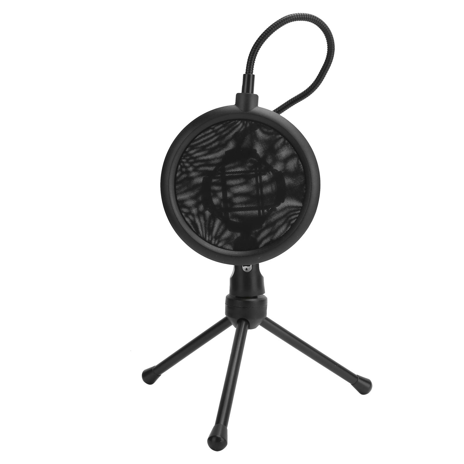 

Microphone AntiSpray Filter Mesh Kit Microphone Wind Screen with Desktop Tripod Stand